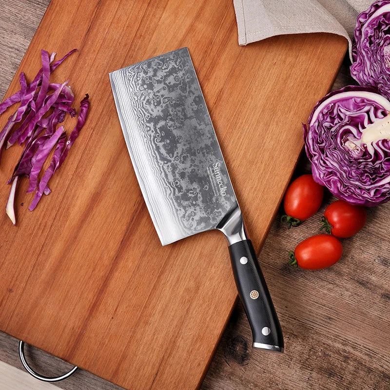 Cleaver Slicing Knives - VG10 Damascus Steel