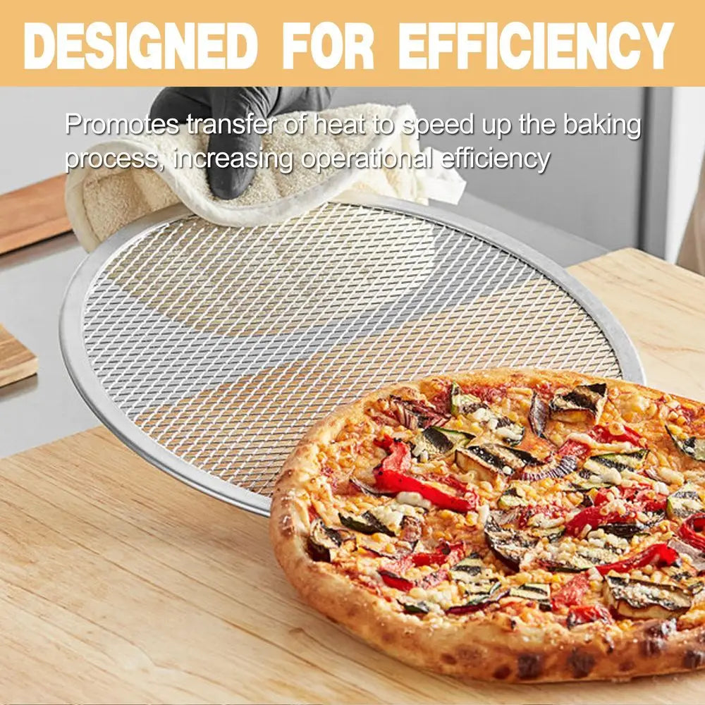 12 Inch Seamless Aluminum Pizza Pan With Holes - Pizza Screen