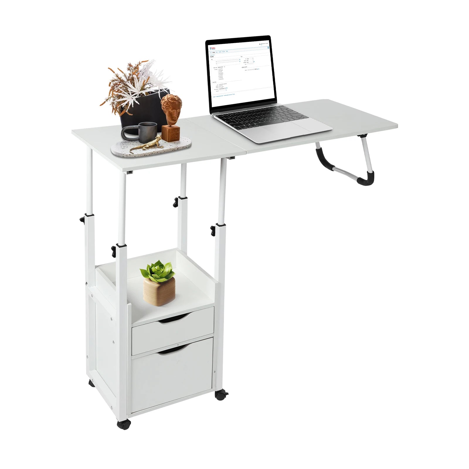 Multi-Function Bedside & Over-Bed Table - Height Adjustable & Movable