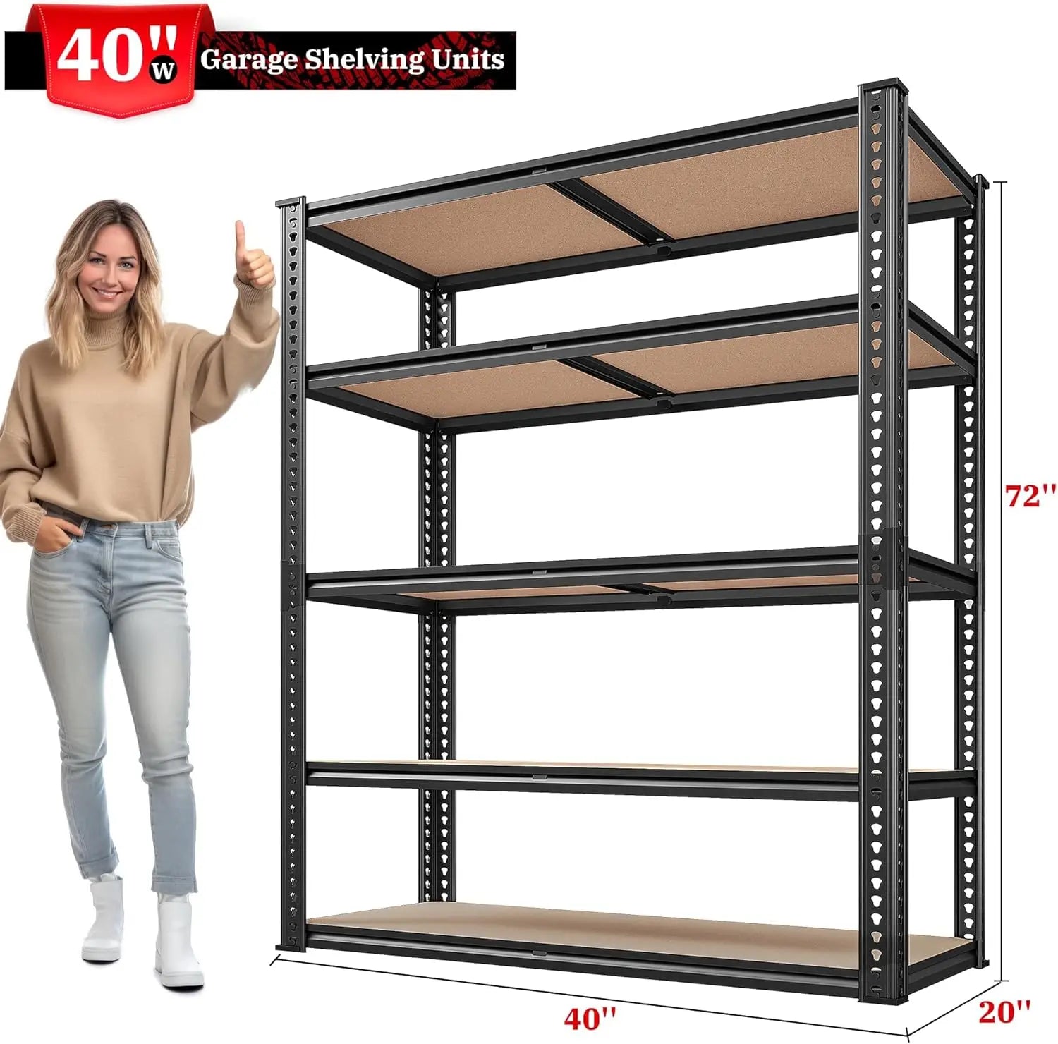 2500 lbs. Adjustable Heavy Duty Garage Shelving
