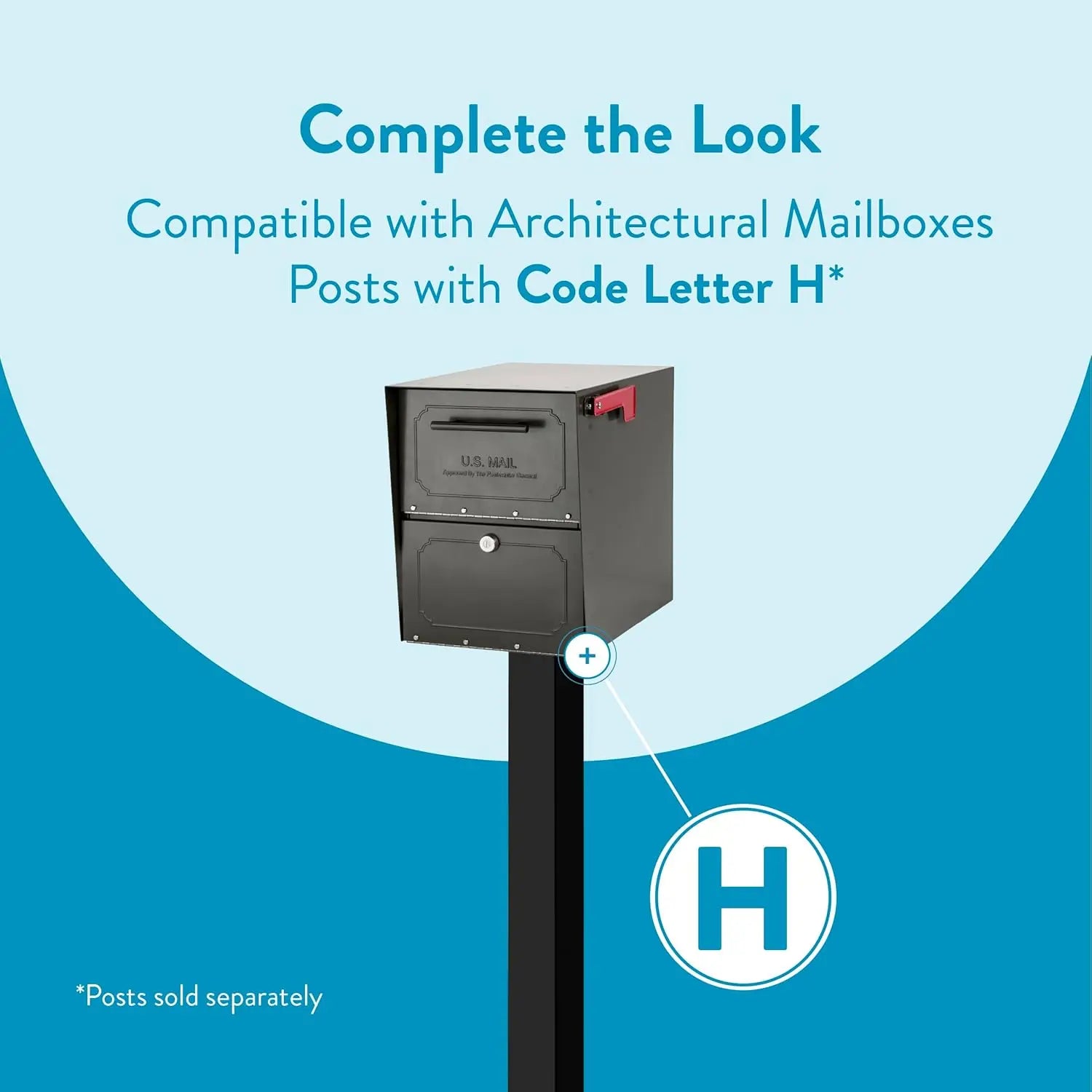 Classic Locking Post Mount Mailbox