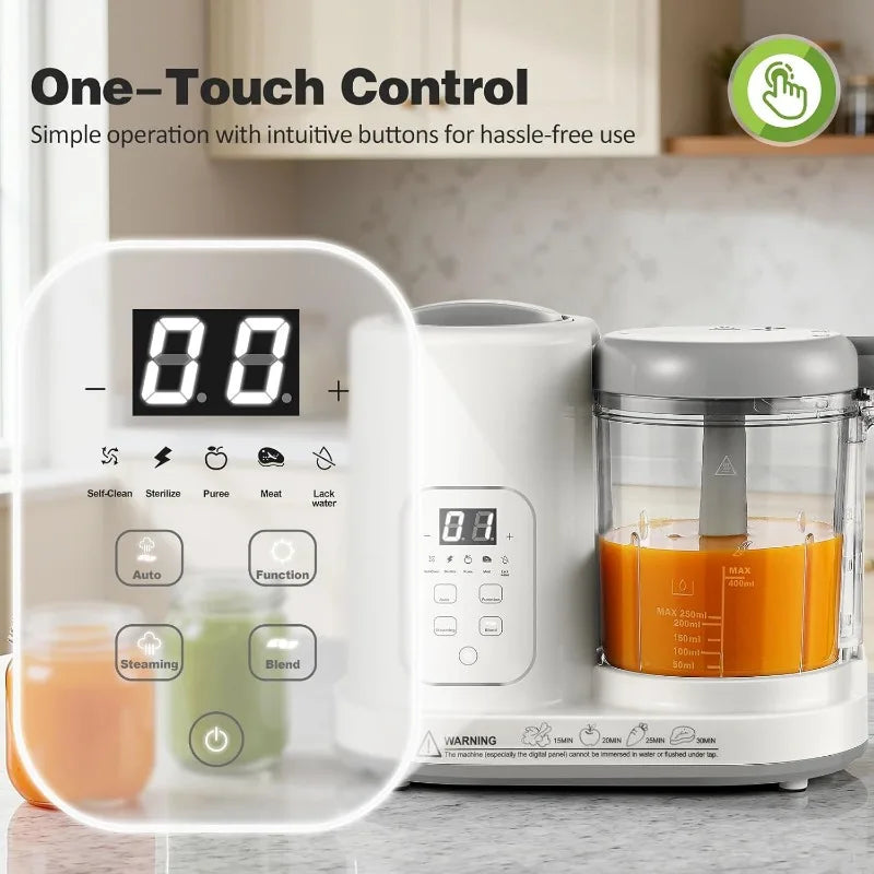 4 in 1 Baby Food Maker - Auto Steam, Blend, Puree & Self-Clean - BPA-Free