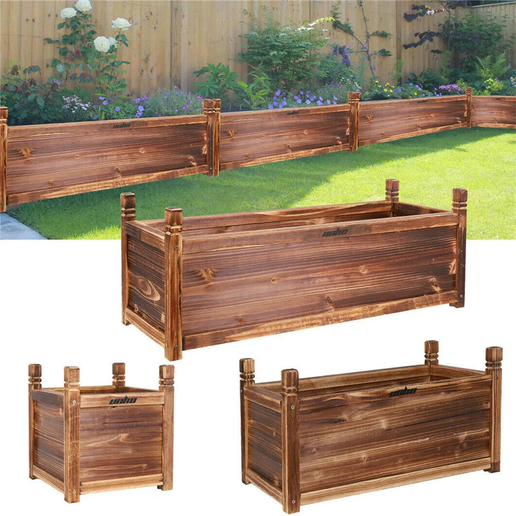 Raised Wooden Indoor/Outdoor Flower/Vegetable/Herb Container