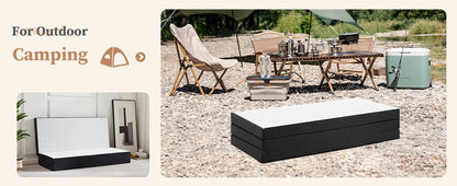 Three Fold Portable Floor Bed - Certified By CertiPUR-US - Suitable For Travel, Camping, and Yoga