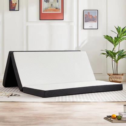 Three Fold Portable Floor Bed - Certified By CertiPUR-US - Suitable For Travel, Camping, and Yoga
