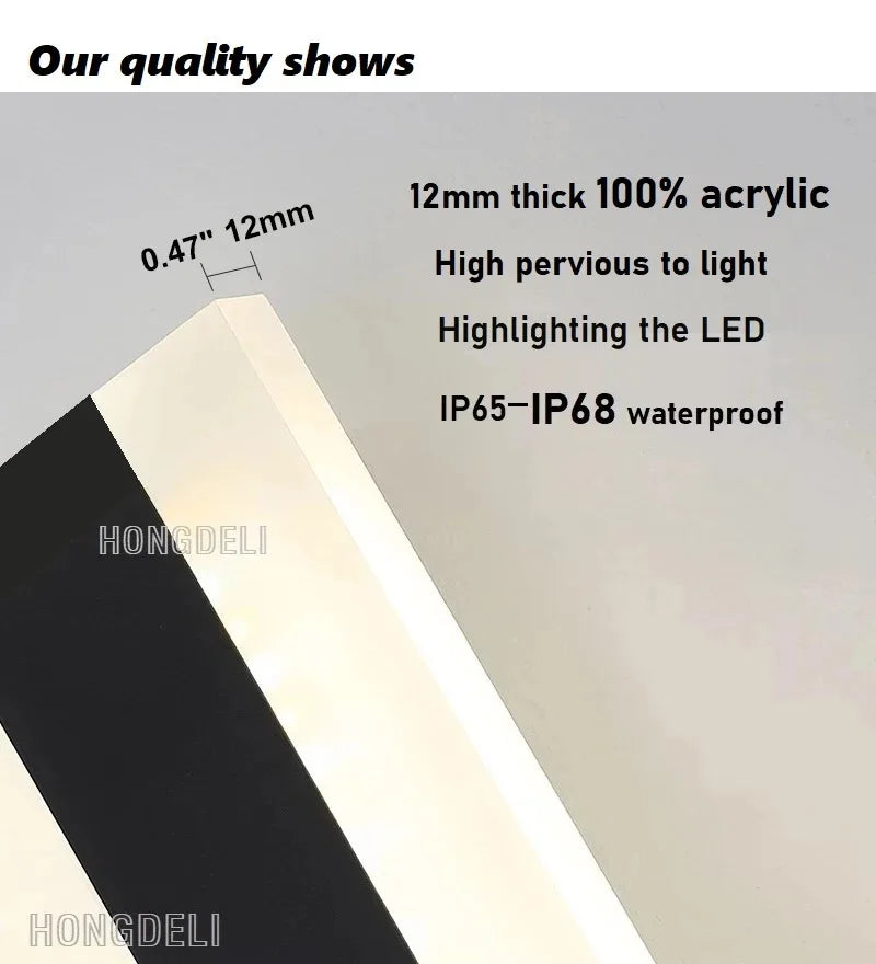 LED Waterproof Tall Outdoor Wall Lamps