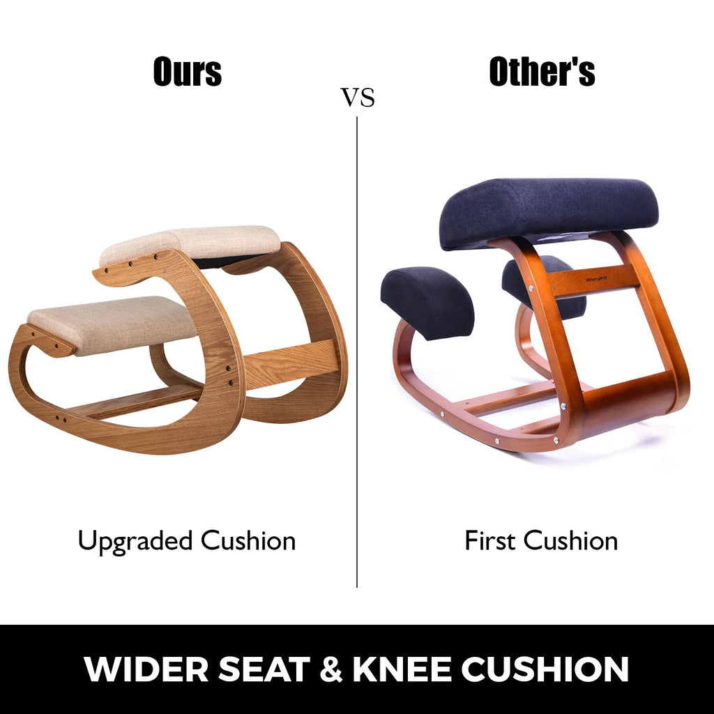 Ergonomic Rocking Wooden Kneeling & Computer Chair