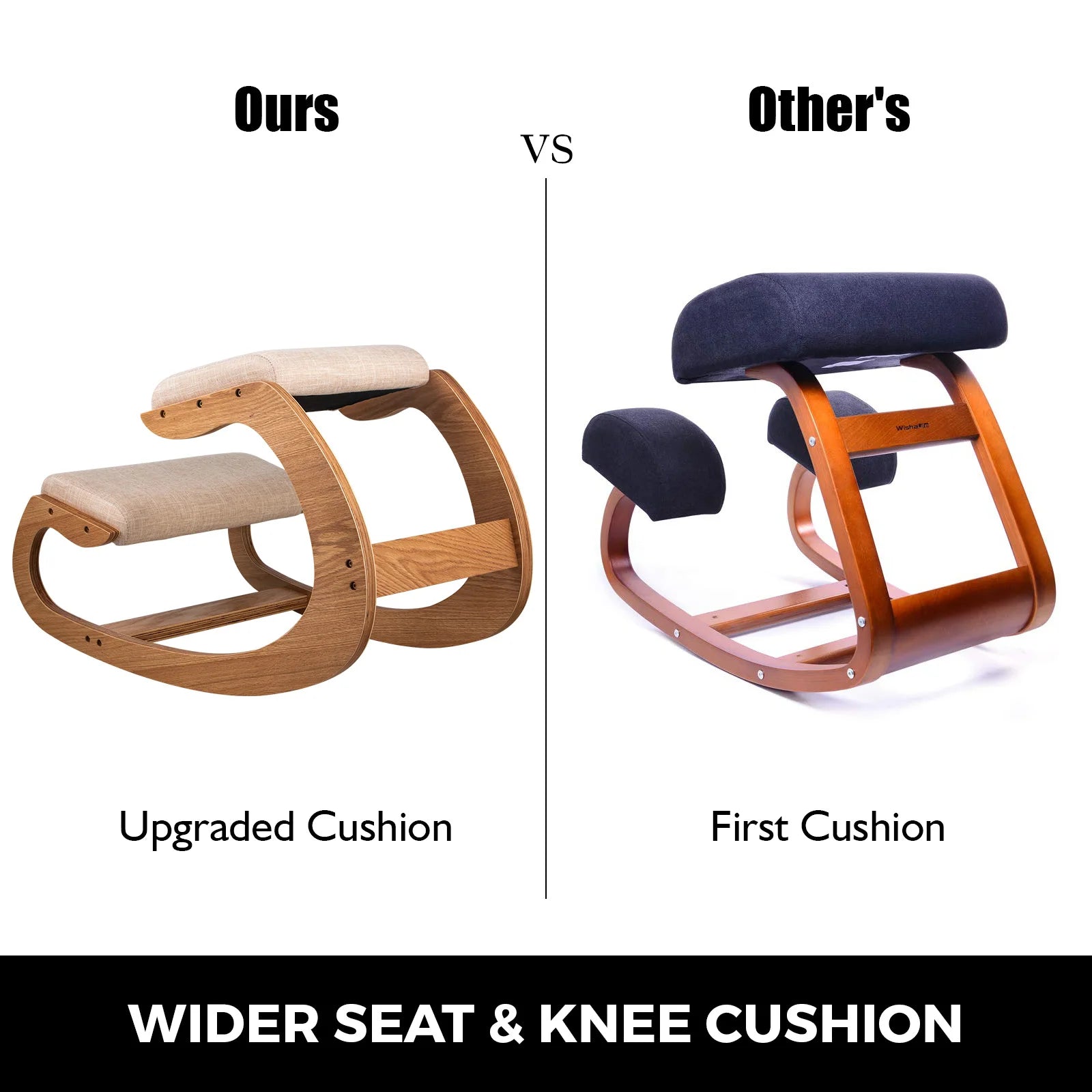 Ergonomic Rocking Wooden Kneeling & Computer Chair