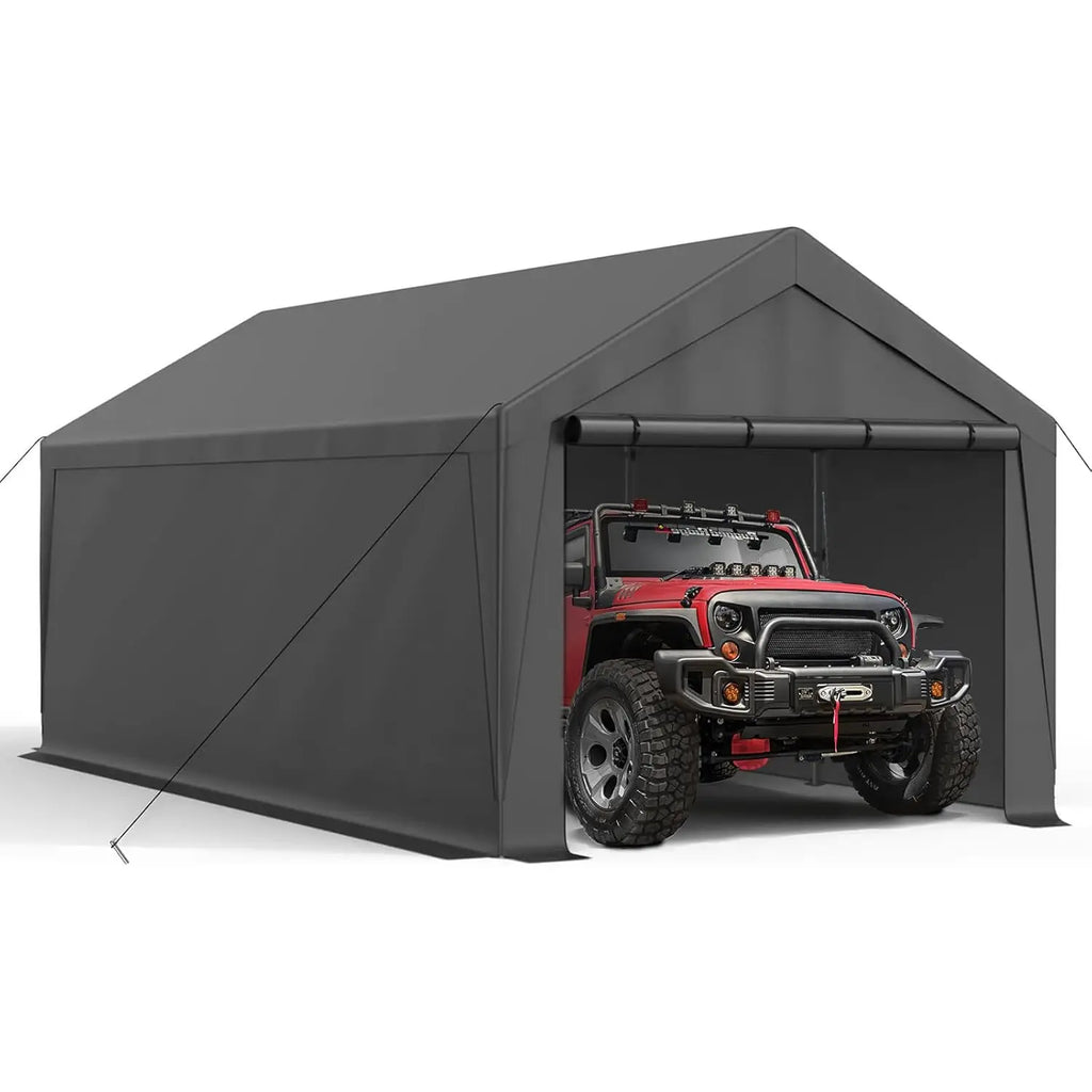 10' x 20' Heavy Duty Waterproof Carport with Removable Sidewalls