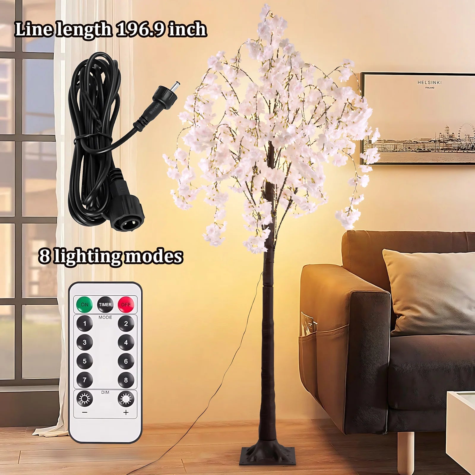 6ft Cherry Blossom Tree with 450 LED Lights