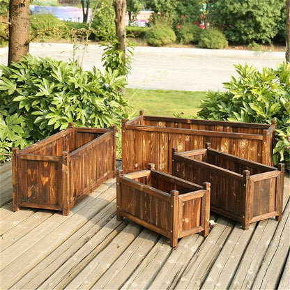 Raised Wooden Indoor/Outdoor Flower/Vegetable/Herb Container
