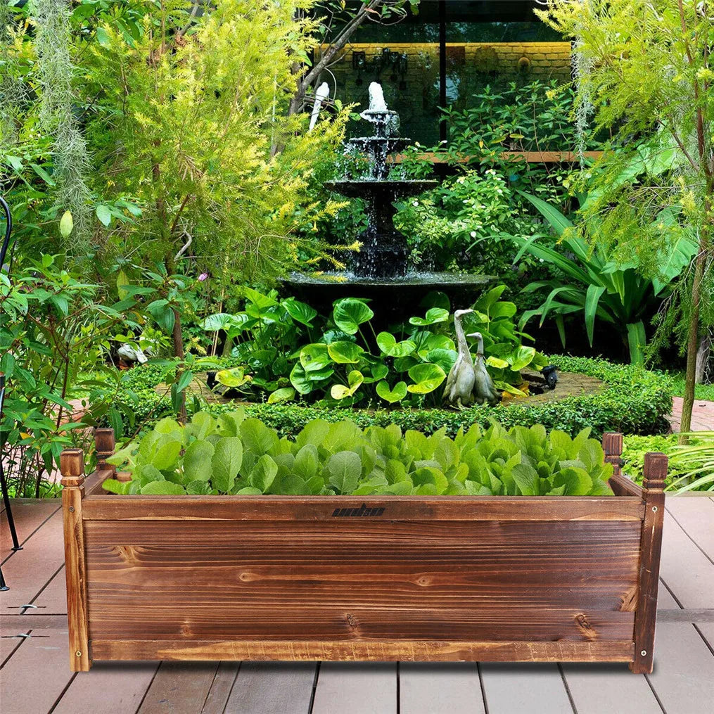 Raised Wooden Indoor/Outdoor Flower/Vegetable/Herb Container