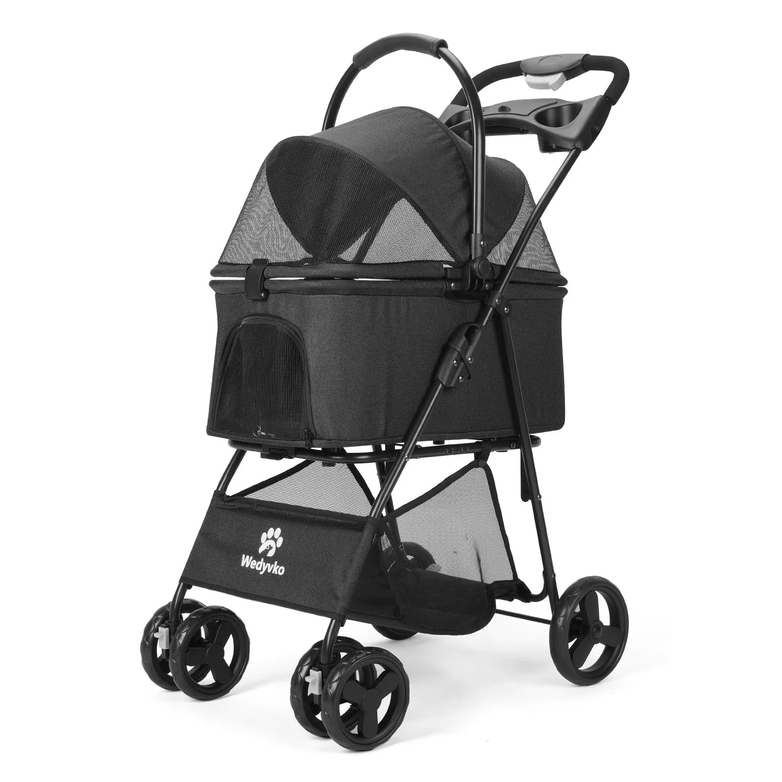 3 in 1 Folding Pet Stroller with Removable Carrier