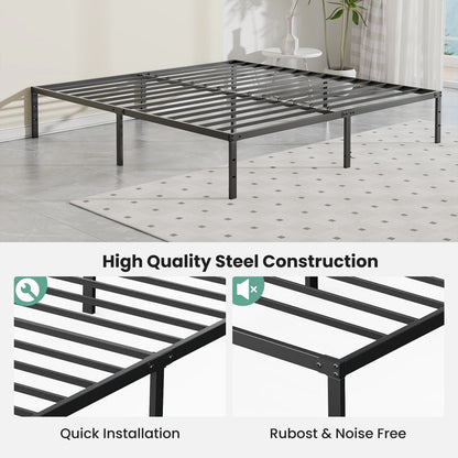 Twin, Full, Queen or King Size Metal Platform Bed Frame with Storage Space