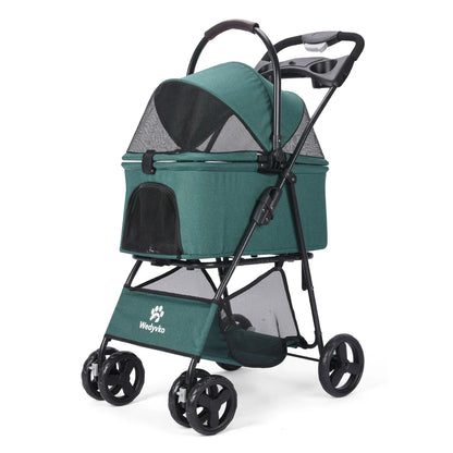 3 in 1 Folding Pet Stroller with Removable Carrier