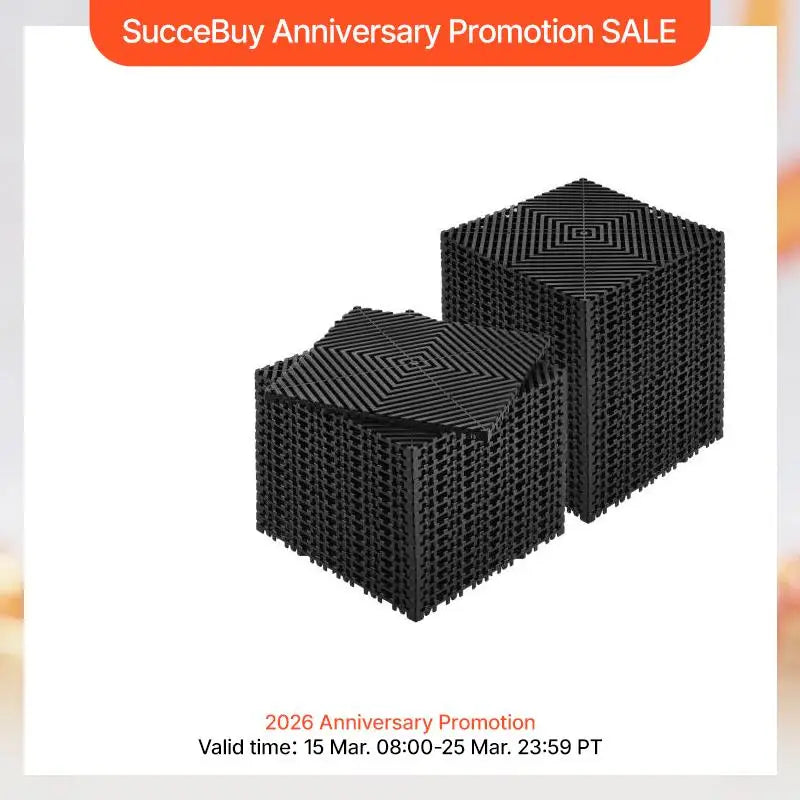 Interlocking Drainage Mat 12"x12" 12/24/40/50/55 Piece Packages