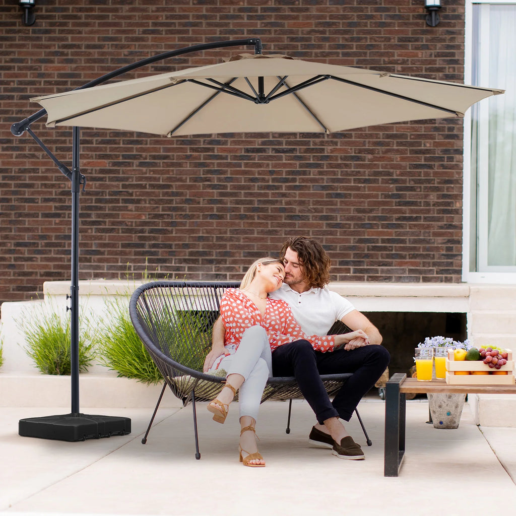 10' Outdoor Patio Umbrella with Hanging Cantilever