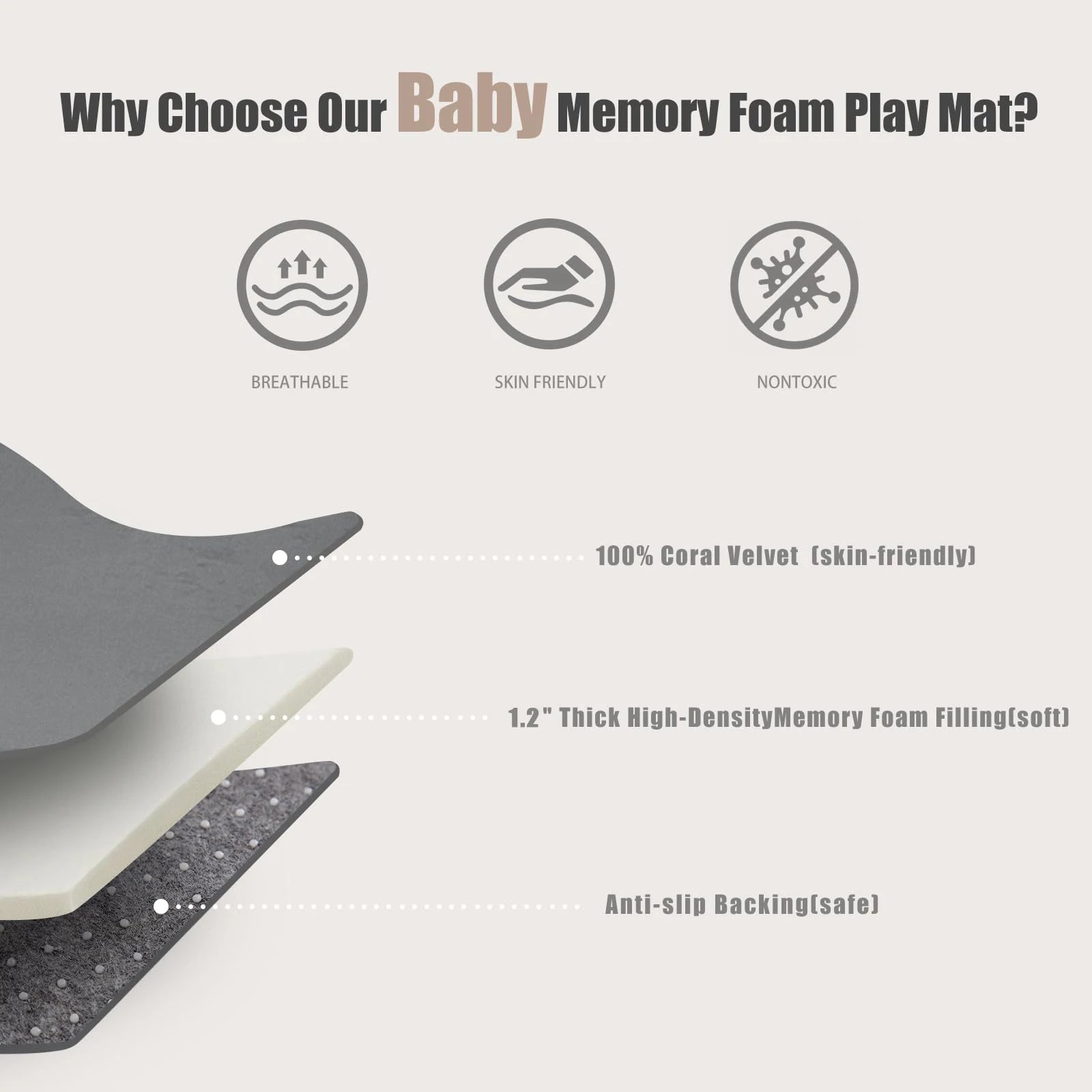 Thick Non-Slip Carpet Baby Play Mat