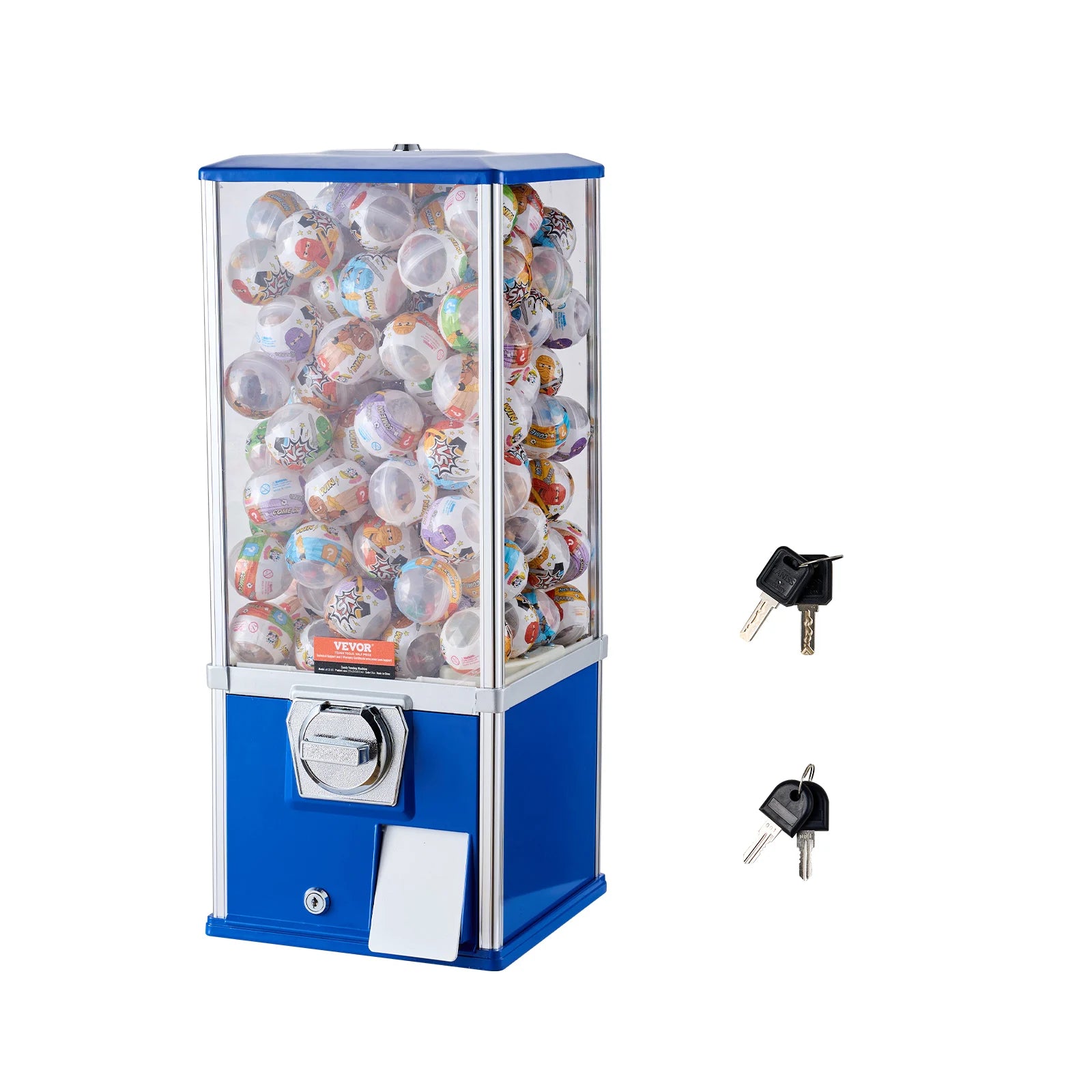 25" Gumball Machine in Blue or Red for Kids, Game Stores &amp; Coin Operation Sites