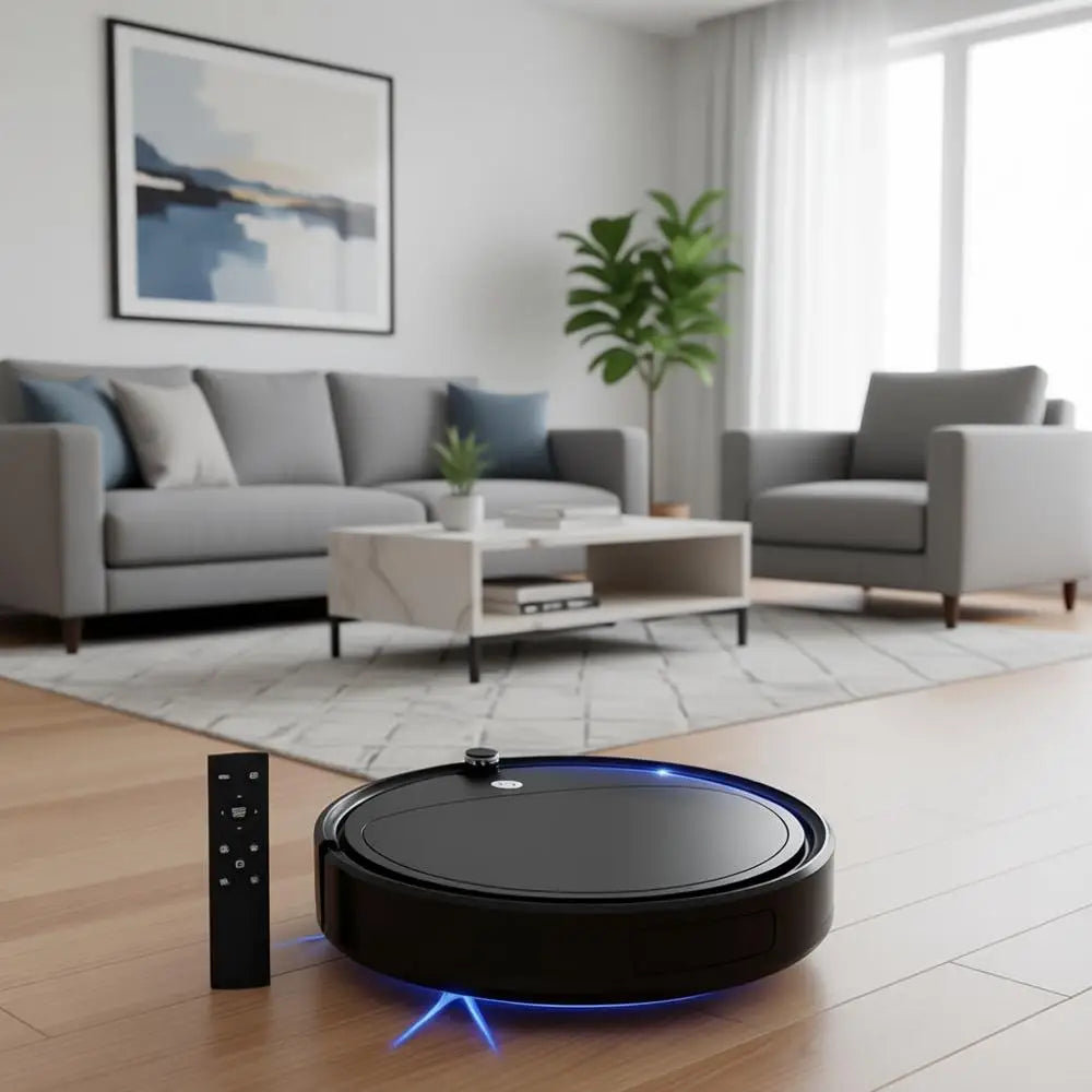Self-Charging Sanitizing Robo Vacuum Cleaner with Smart Navigation for Carpet, Hardwood, Linoleum & Tile