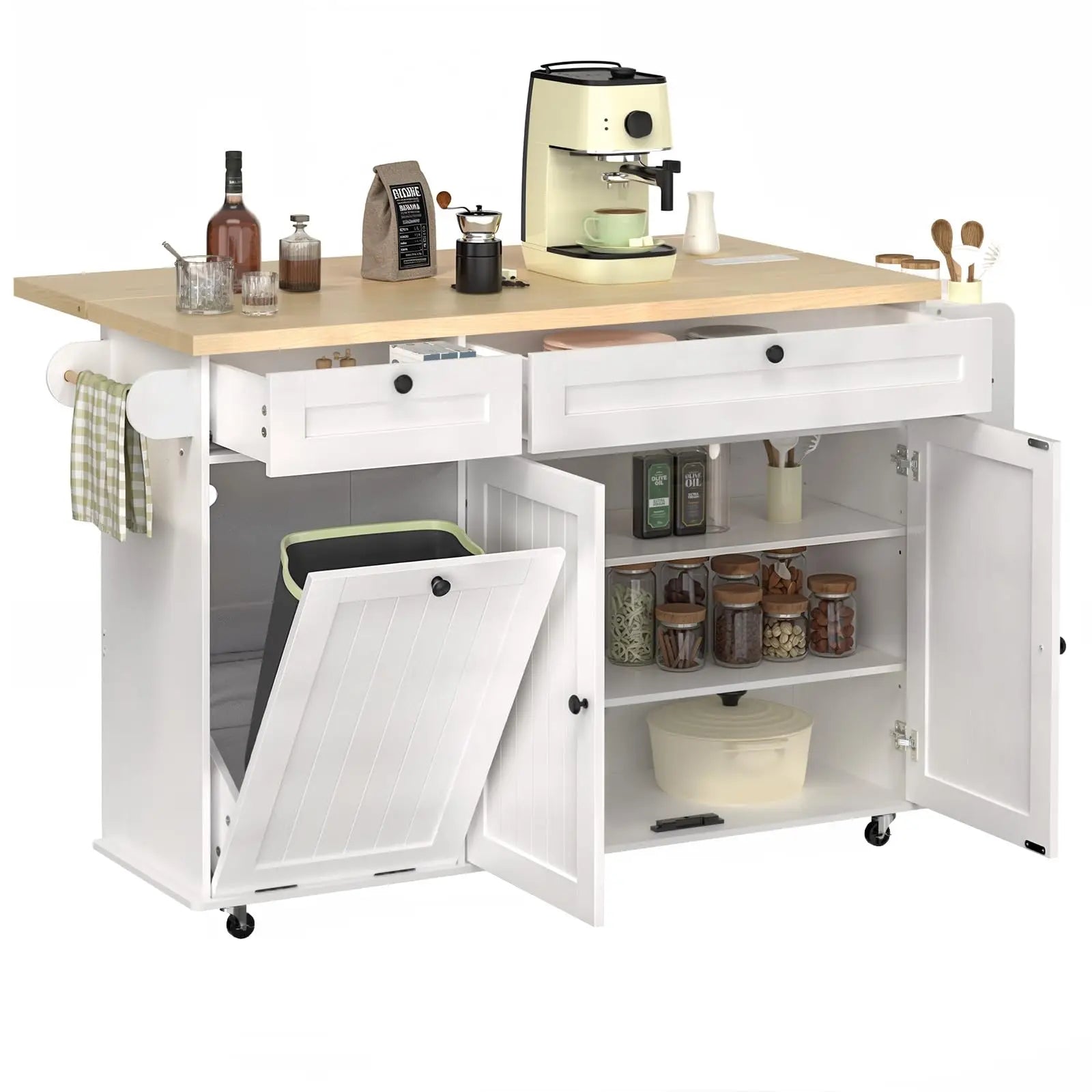 60" Rolling Mobile Kitchen Islands