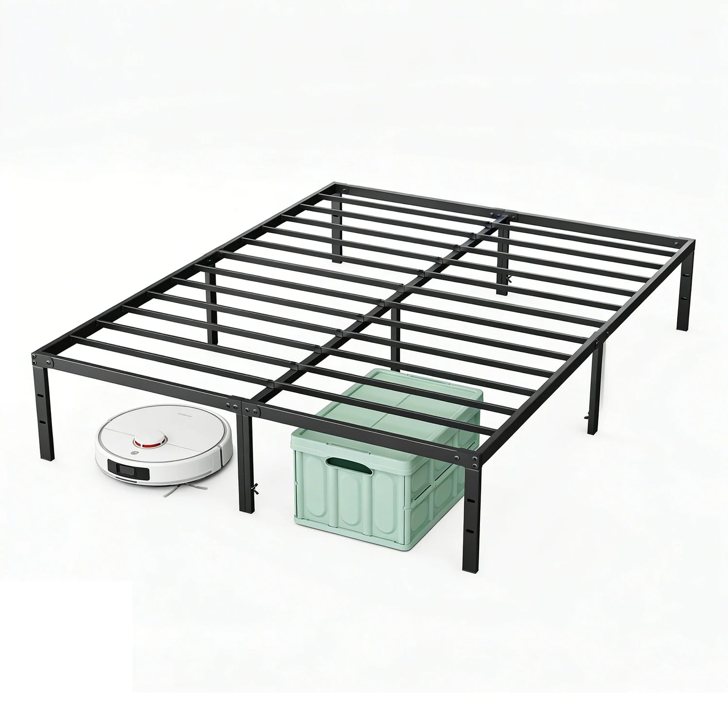 Twin, Full, Queen or King Size Metal Platform Bed Frame with Storage Space