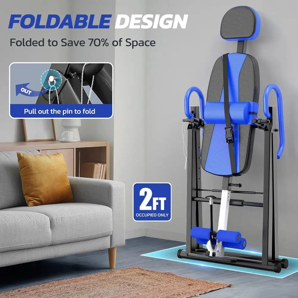 Inversion Therapy Table with Lumbar Support for Back Pain Relief