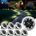 8 Outdoor LED Solar Disk Lights