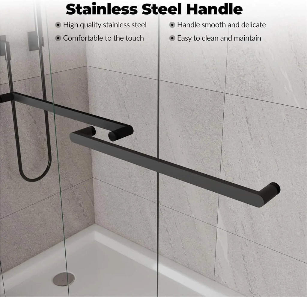 Sliding Aluminum Shower Door - 44"-48" Adjustable Width x 72" Height
