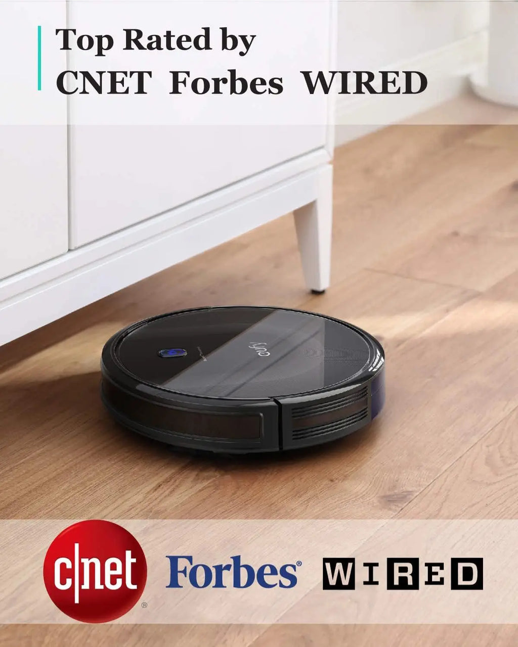 Refurbished Robotic Vacuum - Powerful Suction, Thin, Quiet & Self-Charging