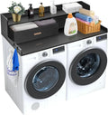 2-Drawer 54" x 27" Wooden Laundry Countertop with Shelf