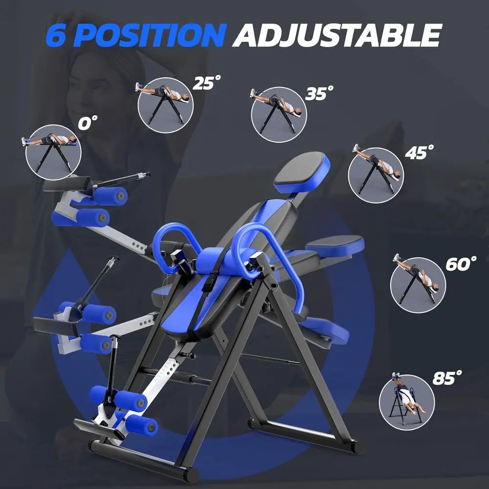 Inversion Therapy Table with Lumbar Support for Back Pain Relief