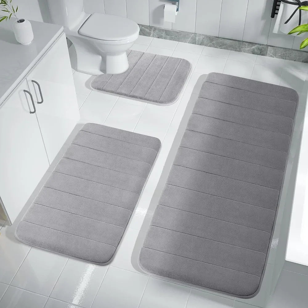 Super Absorbent Non-Slip Bath Mat with Memory Foam