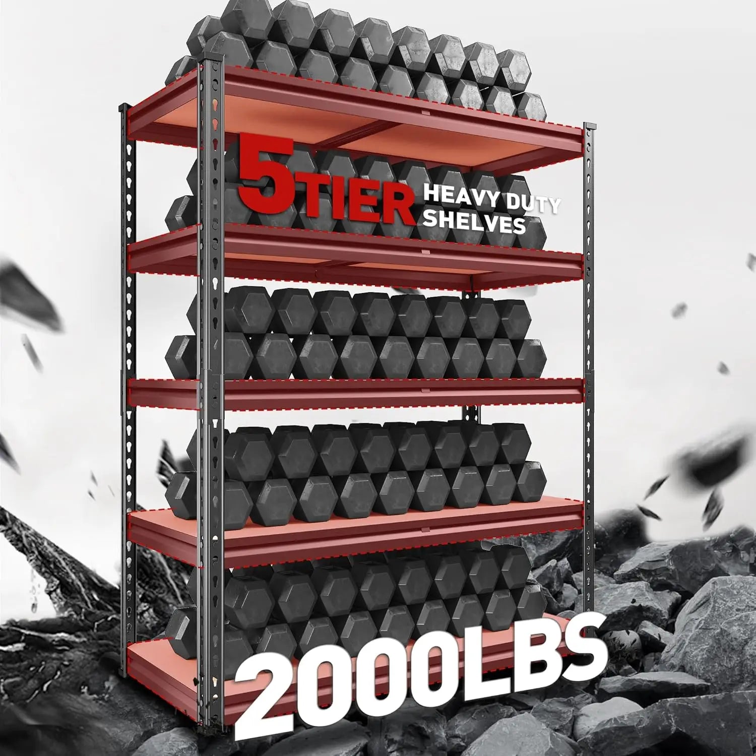 2500 lbs. Adjustable Heavy Duty Garage Shelving
