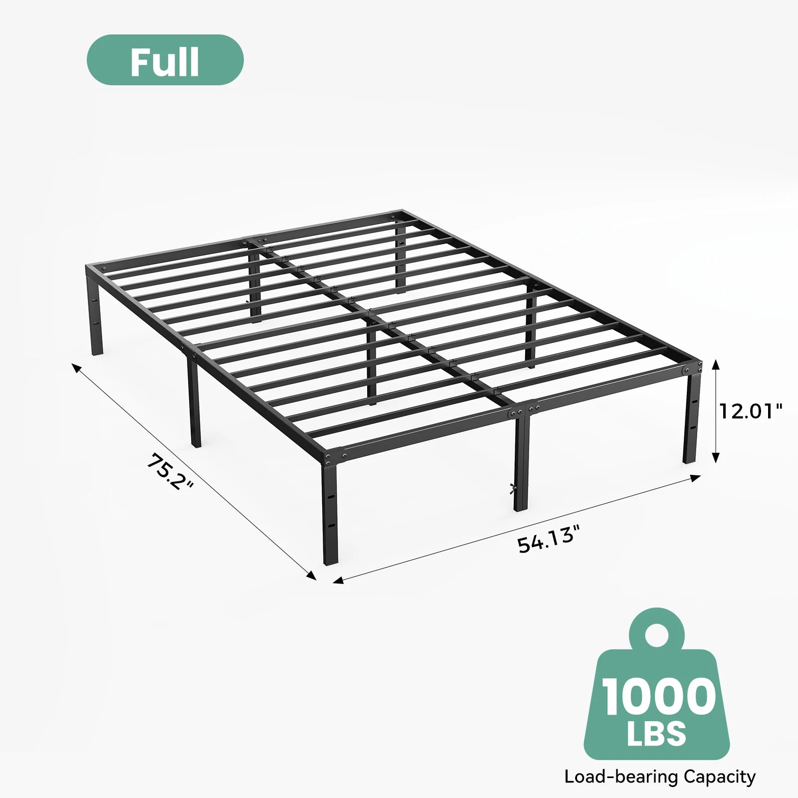 Twin, Full, Queen or King Size Metal Platform Bed Frame with Storage Space