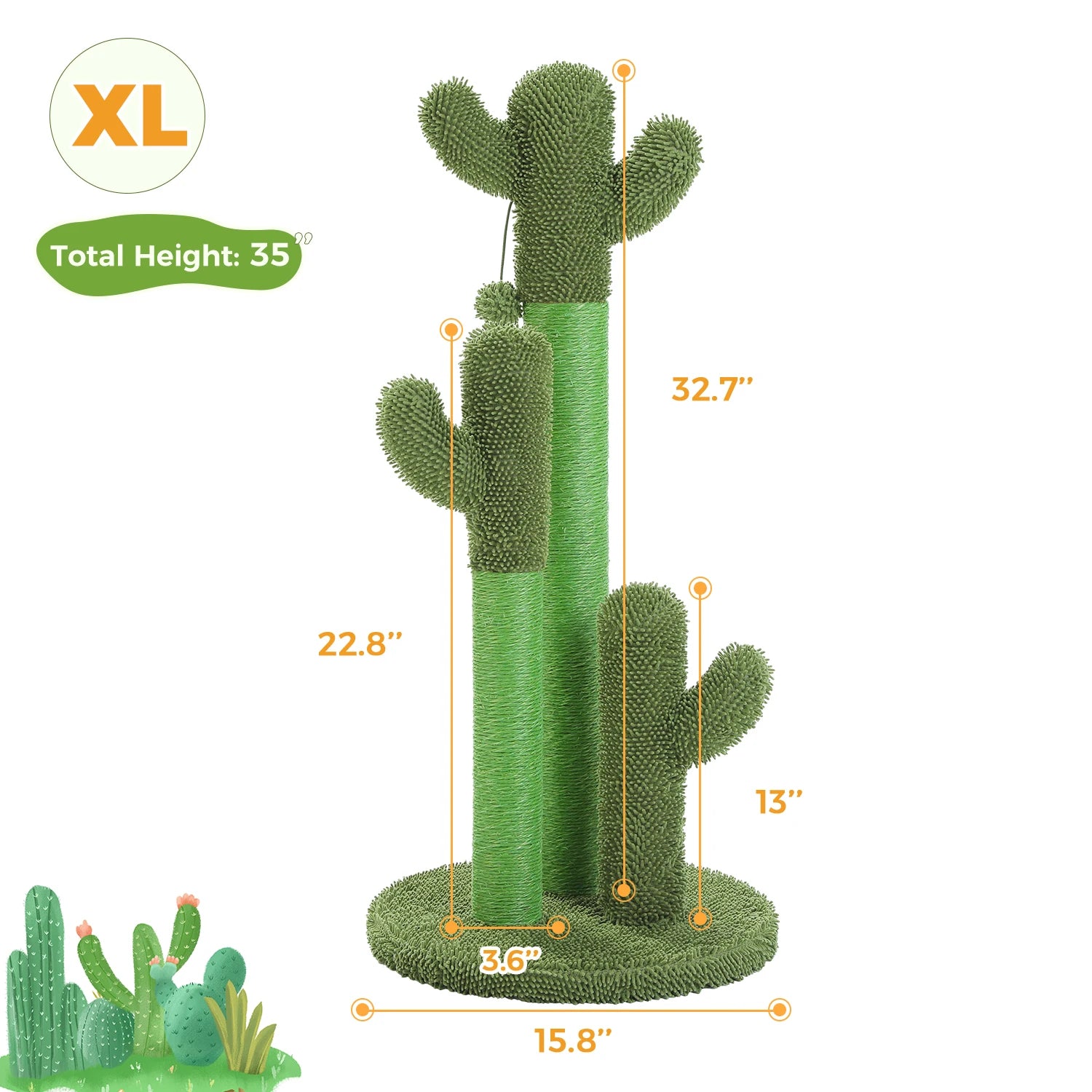 Cactus Cat Tree with Large Condo
