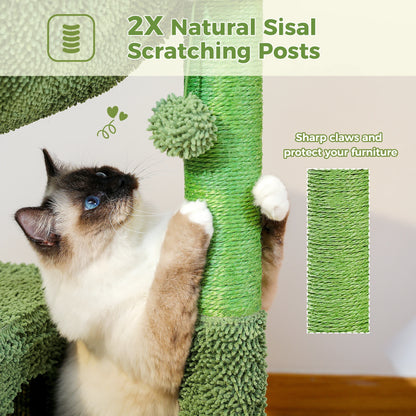 Cactus Cat Tree with Large Condo