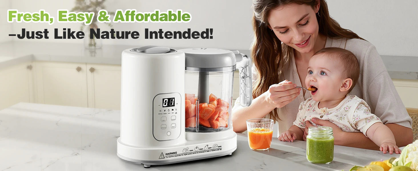 4 in 1 Baby Food Maker - Auto Steam, Blend, Puree &amp; Self-Clean - BPA-Free