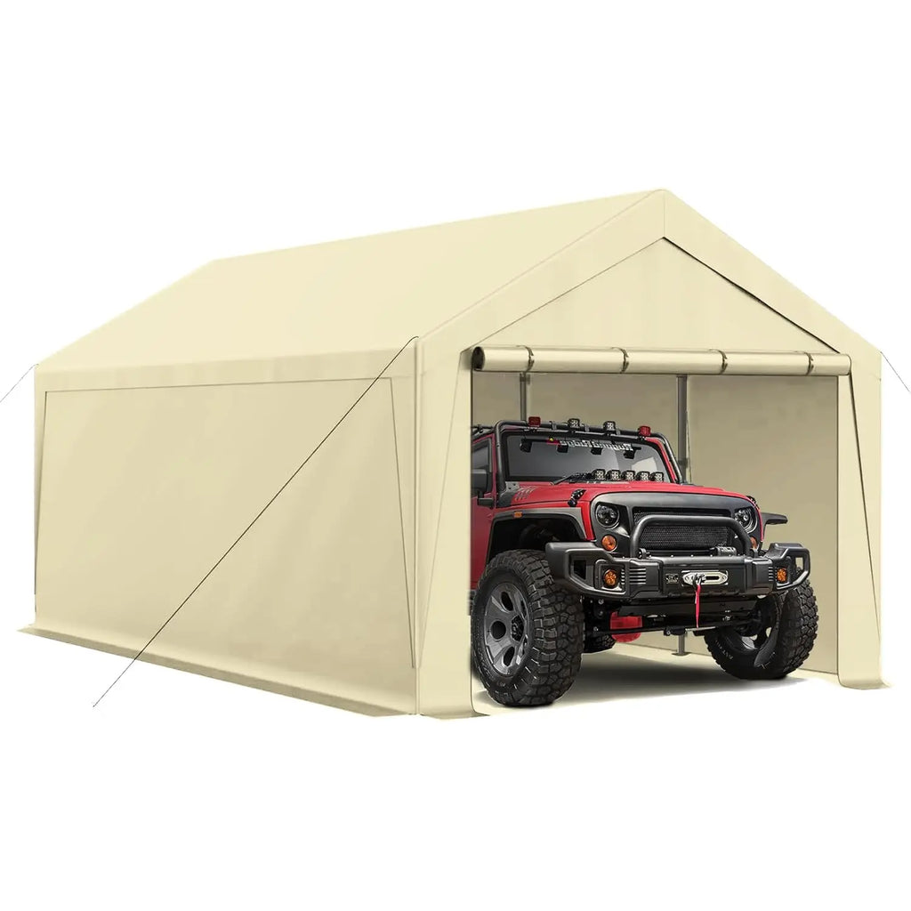 10' x 20' Heavy Duty Waterproof Carport with Removable Sidewalls