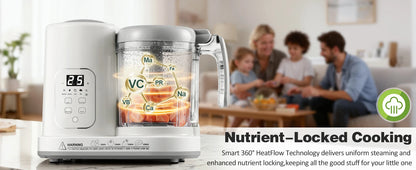 4 in 1 Baby Food Maker - Auto Steam, Blend, Puree &amp; Self-Clean - BPA-Free