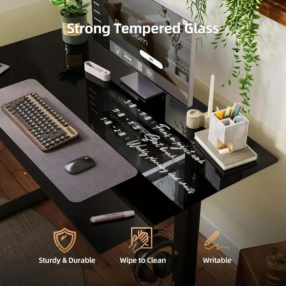 40" x 24" Black Adjustable Standing Desk