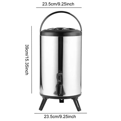6 or 8 quart Stainless Steel Insulated Beverage Dispenser with Faucet