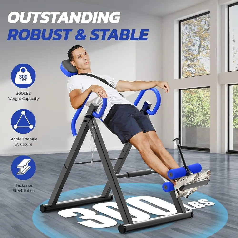 Inversion Therapy Table with Lumbar Support for Back Pain Relief