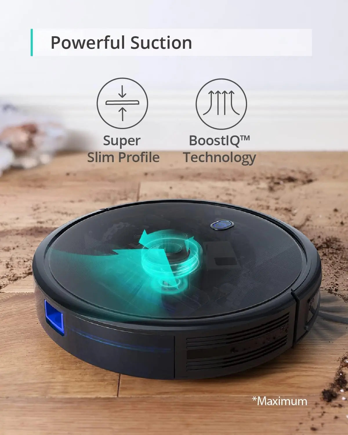 Refurbished Robotic Vacuum - Powerful Suction, Thin, Quiet & Self-Charging