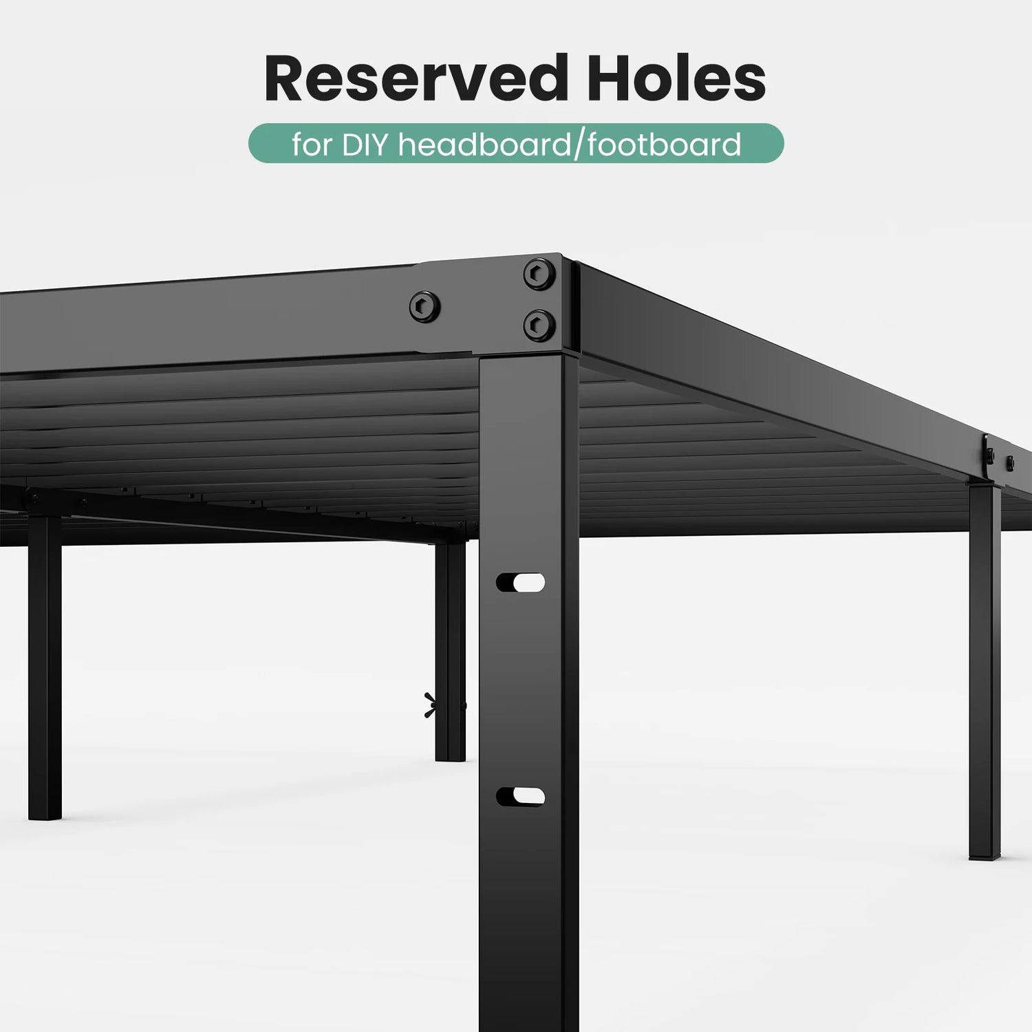 Twin, Full, Queen or King Size Metal Platform Bed Frame with Storage Space