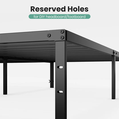 Sturdy Steel Heavy Duty Platform Bed Frame with 16" Storage Space - All Sizes