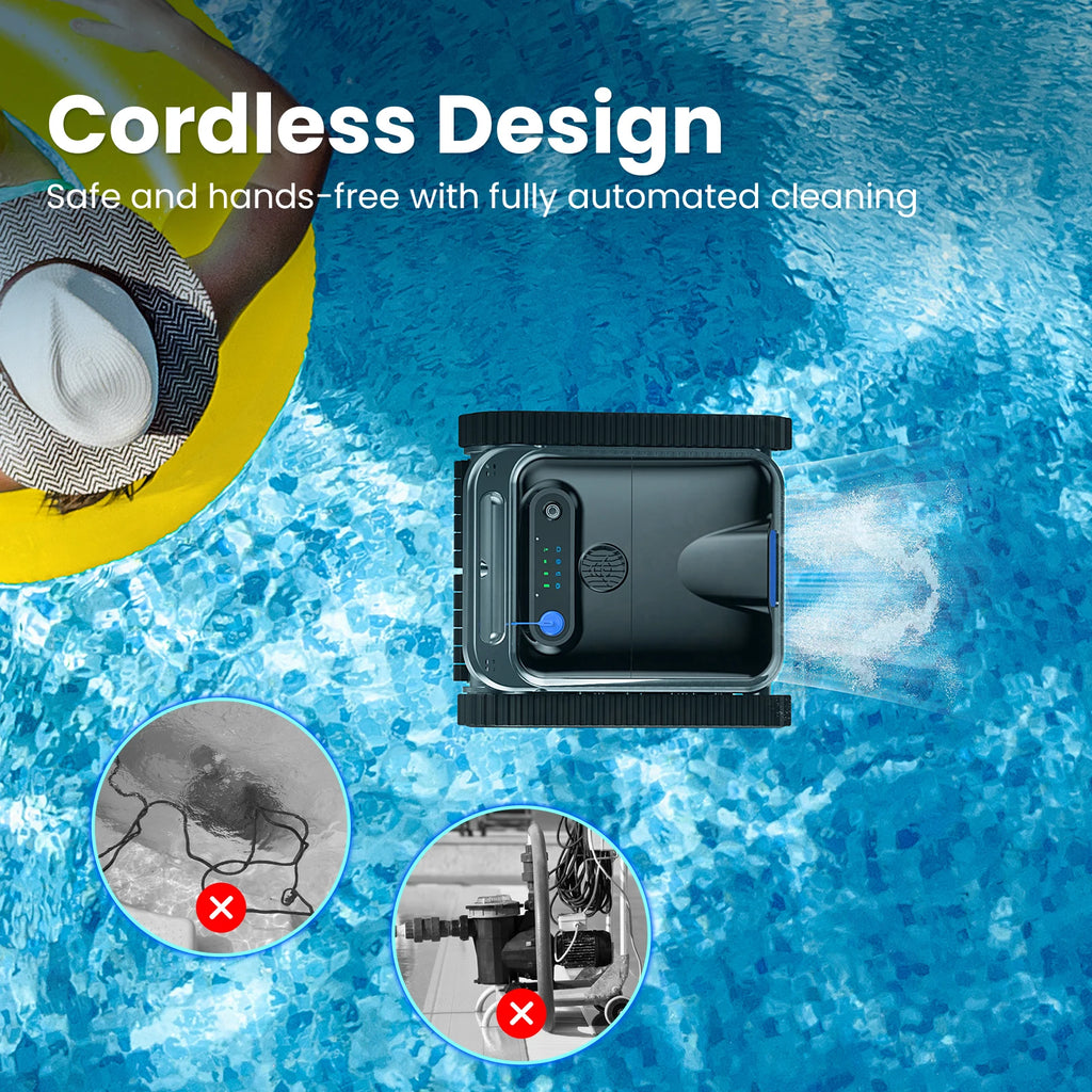 Auto Swimming Pool Cleaner - Self-Parking for Above Ground Pools