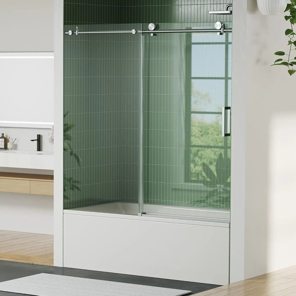 Sliding Aluminum Shower Door - 44"-48" Adjustable Width x 72" Height