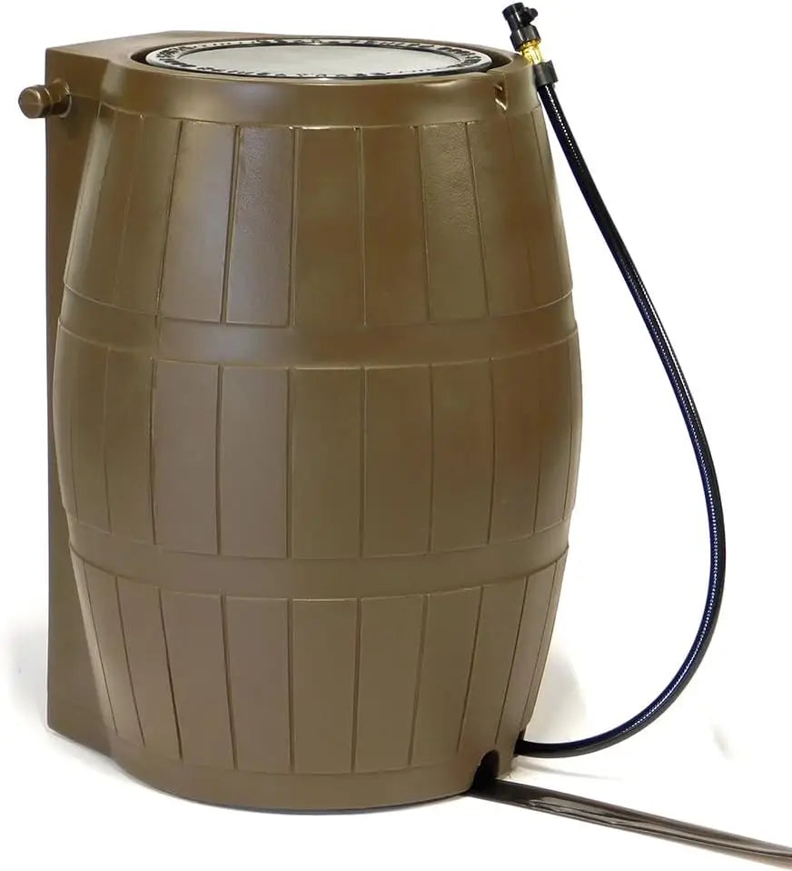 50 Gallon Rain Barrel Water Storage Tank With Spigots