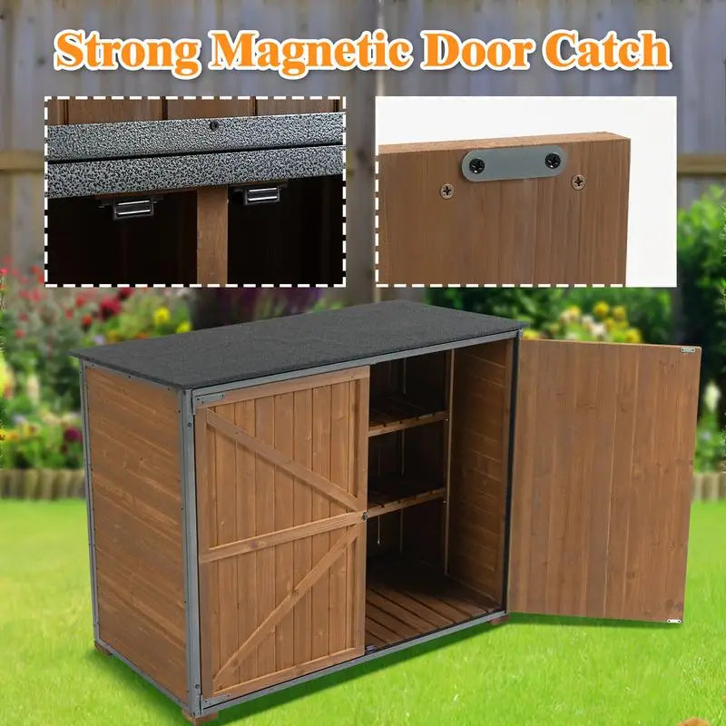 Premium Outdoor Storage Cabinet with Metal Frame